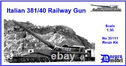 Canon ferroviaire italien 381/40 1/35 WWII Kit en résine