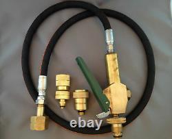 Caravan Lpg Gas Bottle Filler Gun & Hose Kit & Primus And Companion Adaptateurs
