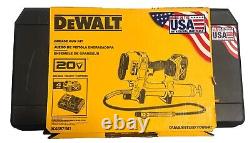 DEWALT 20V MAX Li-Ion 10,000 PSI Kit de pistolet à graisse sans fil avec batterie 4ah DCGG571M1