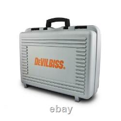 Devilbiss 3 Spray Gun Kit Avec Cas Gte10 Noir + Gte20 Bleu + Flg 1.80