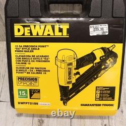 Dewalt DWFP72155 Pistolet à clous de finition angulaire DA de précision pneumatique de 15 gauge