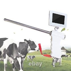 'Ensemble de pistolet d'insémination artificielle portable pour vaches avec écran réglable'