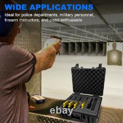 Étuis rigides pour 5 pistolets avec 2 serrures TSA et kits de nettoyage d'armes, 20 chargeurs