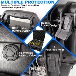 Étuis rigides pour 5 pistolets avec 2 serrures TSA et kits de nettoyage d'armes, 20 chargeurs