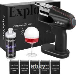 ExploNova Aroma Blaster 2 Kit de Pistolet à Fumée de Cocktail avec 5 Capsules de Saveurs