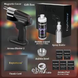 ExploNova Aroma Blaster 2 Kit de Pistolet à Fumée de Cocktail avec 5 Capsules de Saveurs