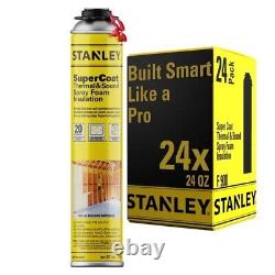 Isolation en mousse de pulvérisation Stanley Supercoat - Pistolet NON inclus (24x27.1 oz.) 480 pieds carrés