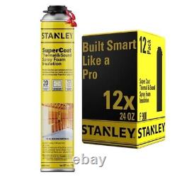 Isolation en mousse pulvérisée Stanley Supercoat - Pistolet NON inclus (12x27,1 oz.) 240 pieds carrés