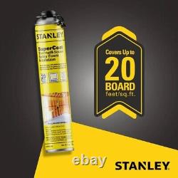 Isolation en mousse pulvérisée Stanley Supercoat - Pistolet NON inclus (12x27,1 oz.) 240 pieds carrés