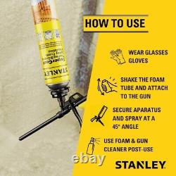 Isolation en mousse pulvérisée Stanley Supercoat - Pistolet NON inclus (12x27,1 oz.) 240 pieds carrés