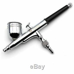 Kit Airbrush Compresseur D'action Double Gun Sableuse Peinture Art Pour Voiture Paintjob