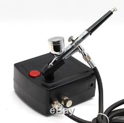Kit Airbrush Compresseur D'action Double Gun Sableuse Peinture Art Pour Voiture Paintjob