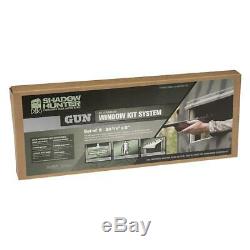 Kit De Fenêtre Pistolet Ombre Silencieuse (pack De 2) Chasse Stores Mur À Parois Rigides Rapides