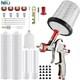 Kit Premium Pistolet à Peinture A610 Lvlp Avec 50 Coupelles Jetables Et Buses De 1.3/1.5/1.7/2.0mm