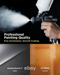 Kit Premium de Pistolet à Peinture InoKraft D1 LVLP, Facile à Utiliser, Pistolet à Peinture pour Voitures Neuf