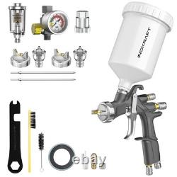 Kit Premium de Pistolet à Peinture InoKraft D1 LVLP, Facile à Utiliser, Pistolet de Peinture pour Voitures