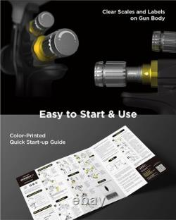 Kit Premium de pistolet à peinture pneumatique LVLP D1, facile à utiliser, pistolet à peinture pour voitures et maison