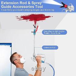 Kit complet de pistolet à peinture sans air 22 pièces, haute pression, tuyau, buses et rallonges