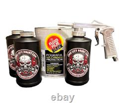 Kit complet de pistolet de sous-couche de film fluide noir standard (3 bouteilles de  quart B)