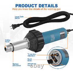 Kit d'outils de soudage en plastique avec pistolet à air chaud de 1600W pour soudure de toiture en PVC