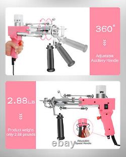 Kit de 2 en 1 pour pistolet à touffeter : coupé et bouclé, réglable en hauteur, pistolet électrique pour tapis