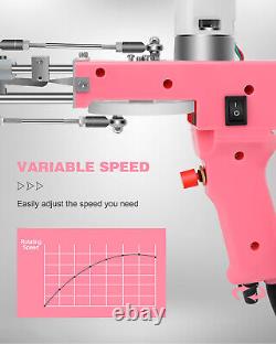 Kit de 2 en 1 pour pistolet à touffeter : coupé et bouclé, réglable en hauteur, pistolet électrique pour tapis