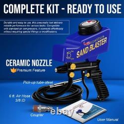 Kit de Pistolet à Sablage Professionnel Préparation de Surface Facile pour les Passionnés de Bricolage