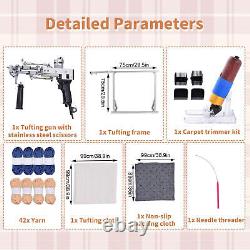 Kit de Pistolet de Tufting, Kit de Pistolet de Tufting à Velours, Kit de Démarrage pour Machine à Tufting de Tapis