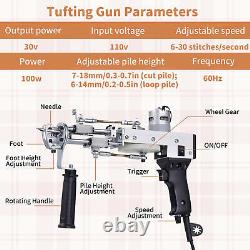 Kit de Pistolet de Tufting, Kit de Pistolet de Tufting à Velours, Kit de Démarrage pour Machine à Tufting de Tapis