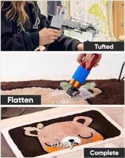 Kit de bricolage pour la fabrication de tapis avec pistolet à touffes en olive noire polyvalent et taille-haie pour tapis