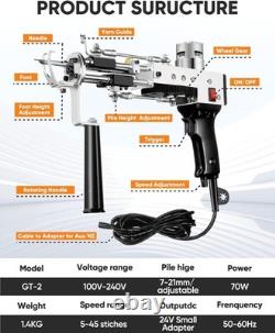 Kit de bricolage pour la fabrication de tapis avec pistolet à touffes en olive noire polyvalent et taille-haie pour tapis