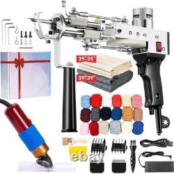 Kit de bricolage pour la fabrication de tapis avec pistolet à touffes en olive noire polyvalent et taille-haie pour tapis