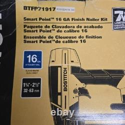 Kit de cloueur de finition BOSTITCH, calibre 16, Smart Point, pneumatique (BTFP71917) neuf, scellé