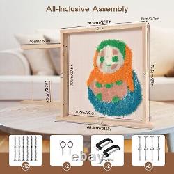 Kit de démarrage Fancybant Tufting Gun avec cadre, cadre de 27,5 x 27,5 pour Ru