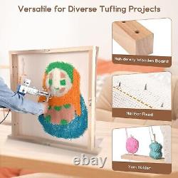 Kit de démarrage Fancybant Tufting Gun avec cadre, cadre de 27,5 x 27,5 pour Ru
