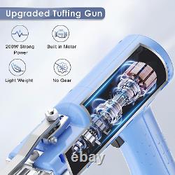 Kit de démarrage de pistolet à tufting 2 en 1 pour la fabrication de tapis en boucle et en coupe pour débutants