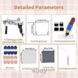 Kit de démarrage de pistolet à tufting Riiai, pistolet à tapis pour boucle coupée et boucle pour la fabrication de tapis