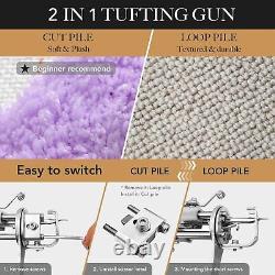 Kit de démarrage de pistolet à tufting avec tondeuse à tapis artufting 2 en 1 coupe à poils et boucle P