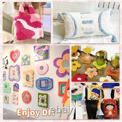 Kit de démarrage de pistolet à tufting de tapis avec cadre, avec coupe-tapis, pistolet à boucles.