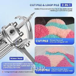 Kit de démarrage pour pistolet à touffeter, kit de machine à fabriquer des tapis, 2 en 1 boucle coupe pile touffetage