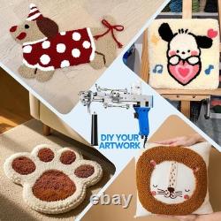 Kit de démarrage pour pistolet de tufting, pistolet de tufting avec kit de fabrication de tapis et tondeuse à moquette, pistolet à tapis