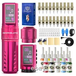 Kit de machine à tatouer 80PCS avec 7 courses réglables, capacité de 1 800 mAh remplacement