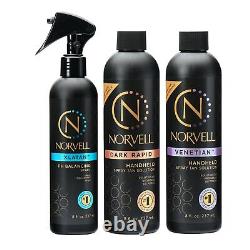 Kit de machine de bronzage par pulvérisation Fascination avec solution de bronzage et spray de préparation noir