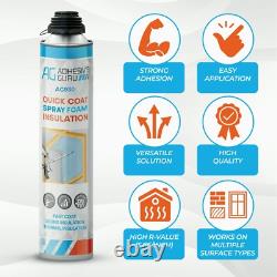 Kit de mousse de spray d'isolation thermique et thermique (12x32,8 oz), nettoyant pour mousse et pistolet à mousse