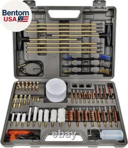 Kit de nettoyage d'armes de qualité supérieure, kit de nettoyage universel pour pistolet et fusil à pompe avec tous les accessoires.