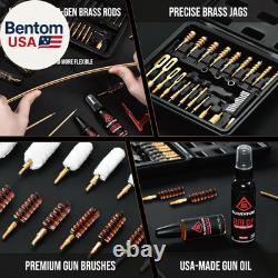 Kit de nettoyage d'armes universel deluxe avec support ajustable, très efficace.