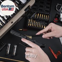 Kit de nettoyage d'armes universel deluxe avec support ajustable, très efficace.