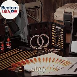 Kit de nettoyage d'armes universel deluxe avec support ajustable, très efficace.