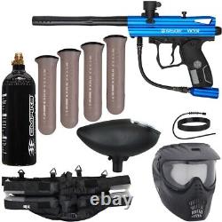 Kit de paquet de pistolet de paintball Kingman Spyder Victor Epic (Bleu)