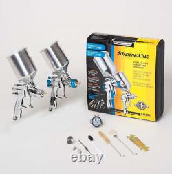 Kit de peinture et de primaire DeVilbiss 802343 StartingLine HVLP à 2 pistolets